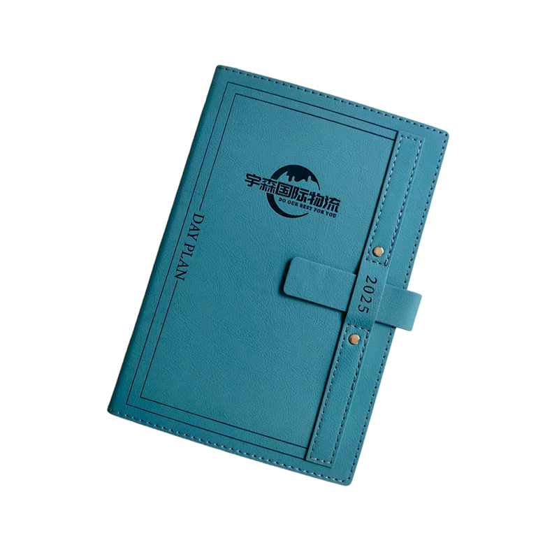 Blaues Leder -Notebook